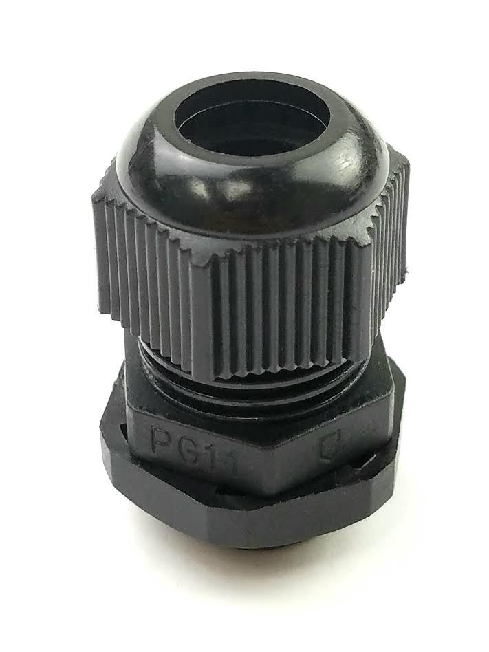100 Pieces PG11 Black Waterproof Connector Gland 5-10mm Dia Cable