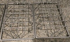 Set of 4 HUBERT Wire Display BAKERY BASKET Pastry Tray Rectangular Nickel VGC