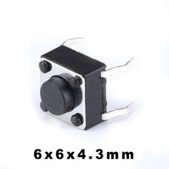 6x6x4.3 – 15mm Tactile Push Button SPST Miniature/Small/Micro PCB Switch 4 Pin