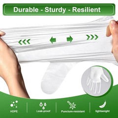 500 Count Disposable Food Service Gloves – Plastic Gloves For Food Handling, …
