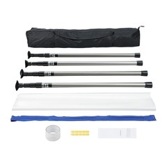 Uimoso Dust Barrier Poles 10 Ft Dust Barrier System with 4 Telescoping Poles