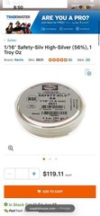 Harris Safety-Silv 56 56% Silver Brazing Alloy Wire 1/16 in 1 t.o. 5631