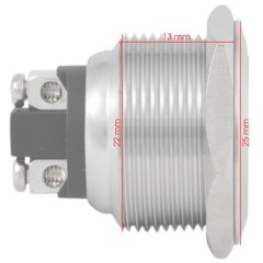 22mm Starter Switch / Boat Horn Momentary Push Button Stainless Steel Metal