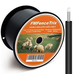 Electric Fence Wire Double Insulated Underground Hard Cable – 16Gauge, 36ft – Ga