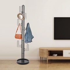Black Clothing Rack Stand Freestanding Coat Rack Cactus Shape Clothing Stand