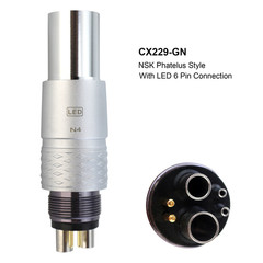COXO Dental Handpiece Self Power 4 Hole 6 Pin LED Coupler NSK Phatelus Style