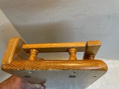 Vintage Desk Organizer Oak Wood Table Book Rack Shelf Country Ship 20.5 x 8 x 2