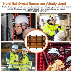 Hard Hat and Safety Helmet Sweatband fit for Sweatband for Hard Hat, Washable…