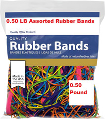 Assorted Rubber Bands Bulk Pack 0.5 lb Strong Elastic Cables, Files, Office