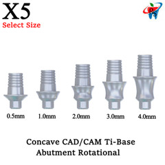 5x Dental Ti-Base Concave CAD/CAM Abut ment Internal Hexagonal Prosthetic
