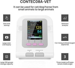 CONTEC08A Digital Veterinary Pressure Monitor+6-11cm Cuff VET HR/NIBP Monitor,US