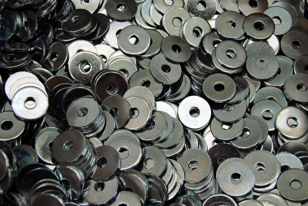 50 Lb Box #10 Fender Washers 3/16 x 3/4 OD – Zinc Plated Approx. 7,400 pcs BULK