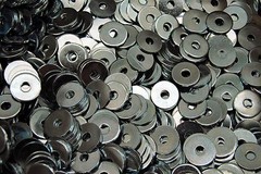 50 Lb Box #10 Fender Washers 3/16 x 3/4 OD – Zinc Plated Approx. 7,400 pcs BULK