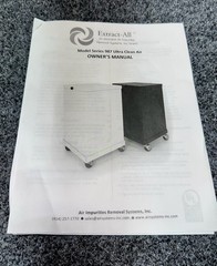 EXTRACT-ALL True HEPA Air Scrubber Purifier 1200 sq ft, 120V, 987-UCA1-WH