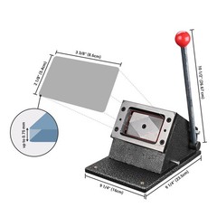 Yescom Round Corner Die Cutter Punch Heavy Duty Photo ID Credit Card Manual