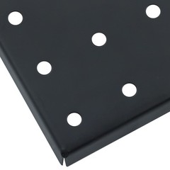4 Pack 12″x12″ Heavy Duty Black Metal Pegboard Panels Pegboard Wall Organizer