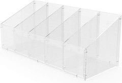 Fixturedisplays® 24 X 8 X 8″, 5-Slot Divided Candy Bulk Bin Clear Acrylic Counte