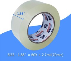 P PERFECTAPE Heavy Duty Packing Tape 6 Rolls, Clear, 2.7 mil, 1.88″ x 60Y | Tota