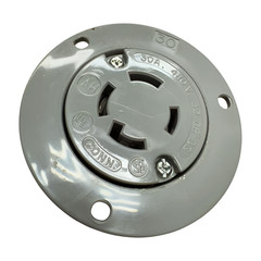 Arrow Hart AH6536 Flanged Outlet, 30A, 480V, 3PH, 3-Pole, 4-Wire, NEMA L16-30R