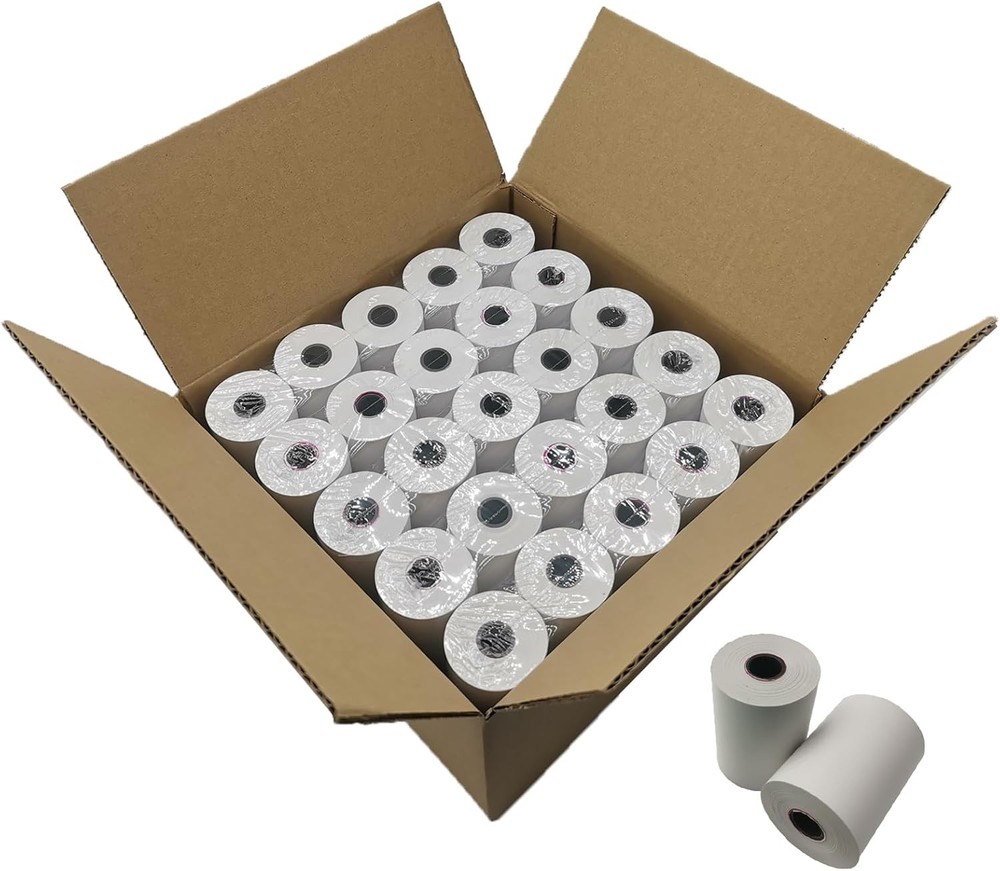 50 Rolls Thermal Paper Rolls 2 1/4 x 85 BPA Free