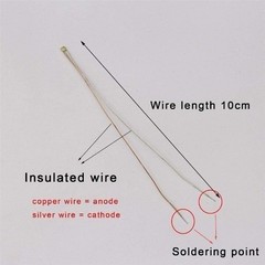 Title25pcs Pre-soldered Micro Litz Wired Warm White SMD LED 0603 + Resistor