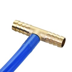 2 x Reducing Barb Hose Fitting Tee T Shape Pipe Connector Brass 3/8″x3/8″x1/4″