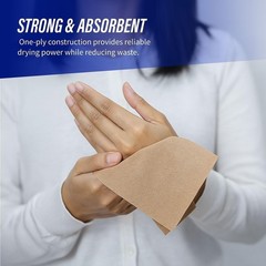 Multifold Paper Hand Towels, 1-Ply Kraft, 9.25″ x 9.4″, 100% Recycled, 250 Co…