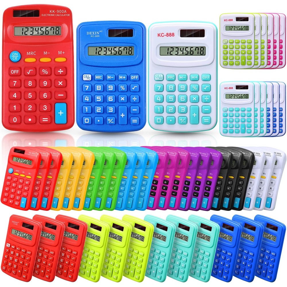 Yunsailing 48 Pcs Pocket Calculator Bulk Small 4 Function Battery Powered Cal…