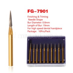 Dental Tungsten Carbide Gold Burs Trimming & Finishing & Polishing Flame FG7901