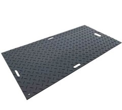 Ground Protection Mats – Black, 2’x8′ Heavy Equipments Mats, Diamond Plate Treat