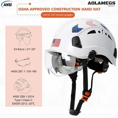Hardhats size range from 53-63cm/ 20.86-24.80 inch, White Hard Hat With…