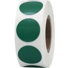 Circle Dot Stickers | 0.75″ Inch Round | 500 Pack | Pick One Color