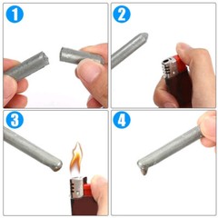 6PC Low Temperature Easy Melt Aluminum Silver Welding Rods Cored Wire Rod Solder