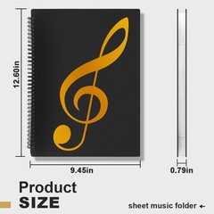 Sheet Music Folder 40 Pages Spiral Binder Organizer Storage 8.5×11 Inch