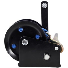 1200 LB Hand Crank Winch w/ 20 FT Strap, 2-Way Ratchet for Trailer, Boat, ATV