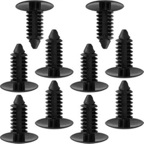 10-Pack Black Bumper Plugs for 8mm Holes, Plastic Push Pin Color: 10Pcs, Black