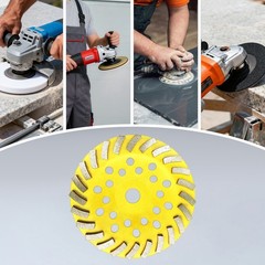 180mm Diamond Grinding Wheel Gold Helical Tooth Concrete Polishing Disc tool