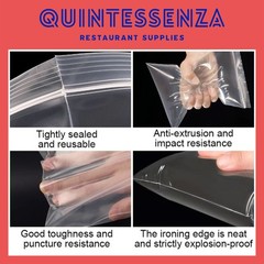 18” x 24” = 4 Mil Thick Clear Zipper Reclosable Poly Bags by Quintessenza