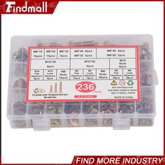 236PCS M6 M8 M10 Heavy Duty Bolts and Nuts Assortment Kit Grade 8.8 Alloy Steel