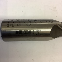 Hanita End Mill, (1) 1”x1”x2”x41/2”,4FL/PCT (1) 1”x1”x2 1/2” X 5”,2FL,3113-H