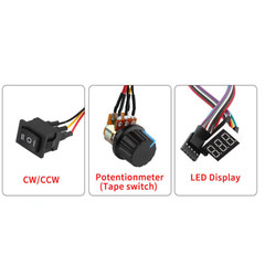 DC 10-55V MAX 60A PWM Motor Speed Controller CW CCW Reversible 12V 24V 36V