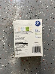 GE Standard 60 Watt Par 38 Floodlight Bulb, 1070 Lumen Lamp 1 Year Life 62704