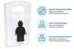 100 Clear Blister Clamshell Cases – 2.5”x1.25” with Hang Holes Secure Display