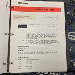 CAT Caterpillar SERVICE GRAM INFORMATION LETTERS, TEPS, ENGINE REFERENCE MANUAL