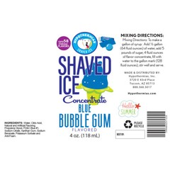 Hypothermias BLUE BUBBLE GUM Flavor 🍧 Snow Cone machine Concentrate UNSWEET