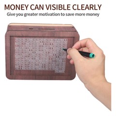 Cash Vault Wooden Savings Box – Wooden Cash Saver Money Box