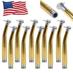 10 NSK Style Dental High Speed Handpiece PANA-MAX Turbine 2 Hole Borden Golden