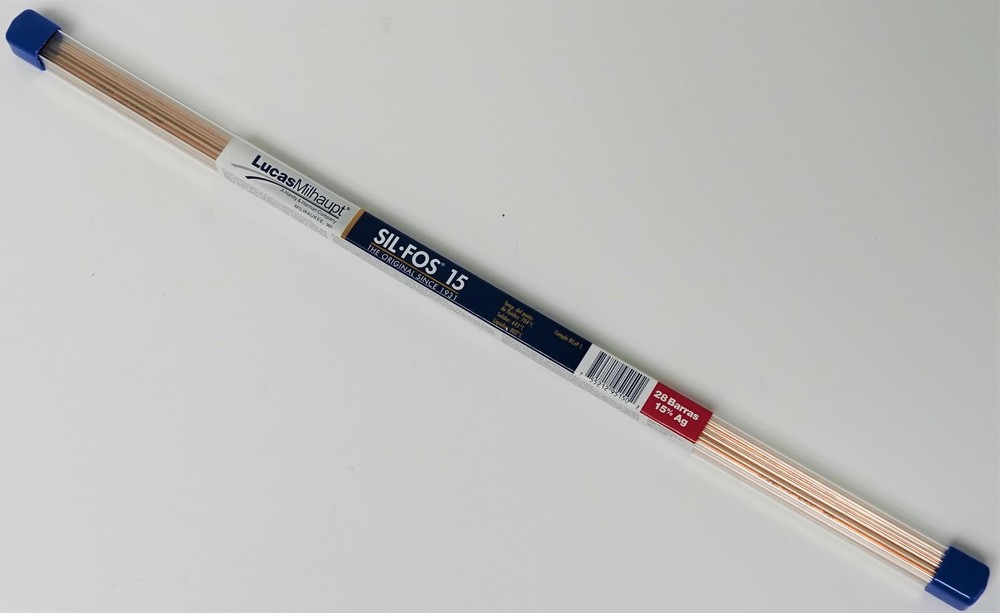 95150 Lucas Milhaupt Sil Fos Silvaloy 15% Silver Solder 28 Rods 1 pound solder