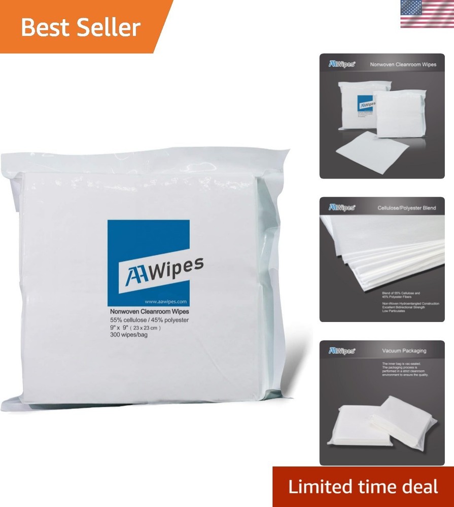 Cleanroom Wipes Nonwoven Wipes Cellulose/Polyester Blend Grade A, 68 Gram, Ba…