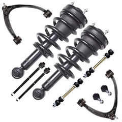 Front Susp Kit 10pc Struts Ctrl Arms Tie Rods Ball Jts 07-14 Cadillac Escalade